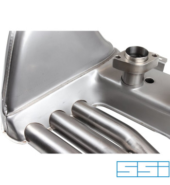 Heat exchanger, Ø41 mm outside inlet tubing, left/right. Made of stainless steel. IMPORTANT: Major modification needed on engine