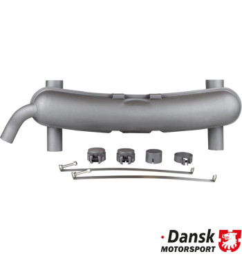 Exhaust rear, RSR street/racing, with one Ø60 mm OE tail pipe or two Ø70 mm racing tail pipes. 92.213 needed for fitting the exh