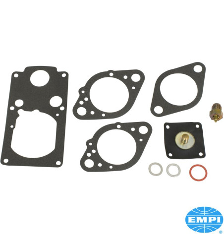 Repair kit for carburettor. For EMPI 40K/Brosol/Kadron/Solex 40/44. Includes accelerator pump diaphragm, needle/seat
 and all ne