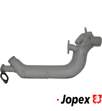 Heat exchanger, High Performance, left. Ø outer 38 mm pipes, Ø inner 35 mm (OE version Ø29 mm). Without aluminium inside. Comes 
