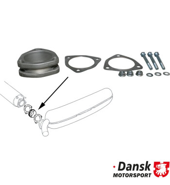 Exhaust adaptor kit. Flange, gaskets and nuts. To be used when you want to install our OE banana style exhaust to your 3.6L engi