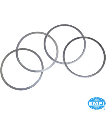 Cylinder head spacer set, aluminium, 0.76 mm, 4 pieces. Allows adjusting deck height/compression ratio easily without removing
 