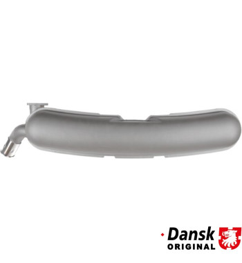 Exhaust rear, with one Ø60 mm tail pipe and chrome tip. Made of stainless steel with grey heat resistant paint. With TÜV/EEC app