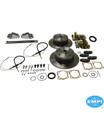 Disc brake conversion set, Deluxe, rear, 4x130 mm. The kit includes all the parts you need to convert your VW to disc brakes. Ca