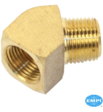 Hose fitting for oil system,  45º 3/8 male with 3/8 female