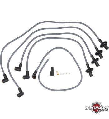 Ignition cable set, 90º Megavolt, grey