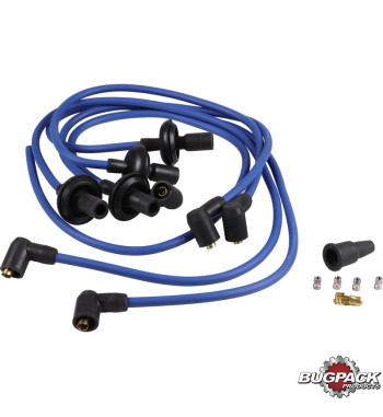 Ignition cable set, 90º Megavolt, blue