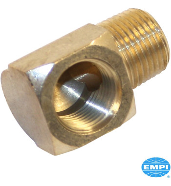 Hose fitting for oil system,  90º 3/8 male with 3/8 female, bulk