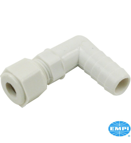 90º nylon fitting with nylon nut 90º nylon fitting with nylon nut