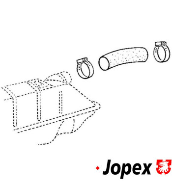 Hose for fuel filler neck, Ø57 mm inner, L120