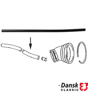 Fuel tank overflow hose for fuel filler neck, Ø 20 mm, L  600 mm