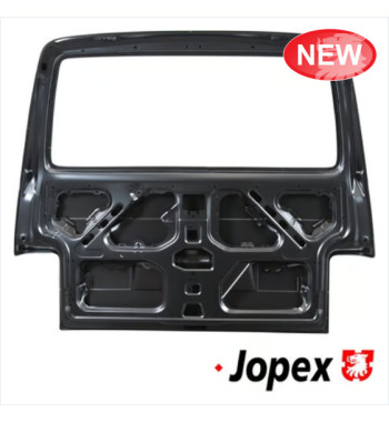 Tailgate with window opening, without wiper arm hole