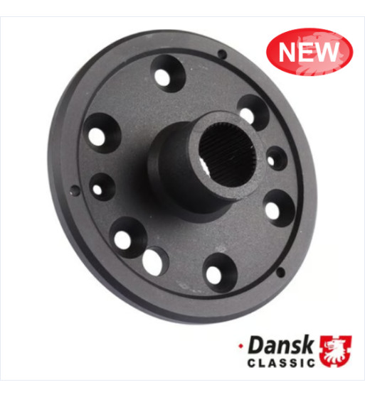 Extension hub for steering wheel, black aluminium