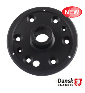 Extension hub for steering wheel, black aluminium