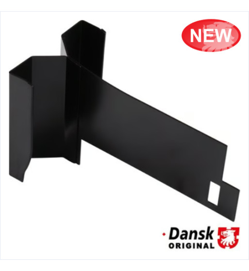 Air baffle plate, centre, black. 4 pieces needed per car