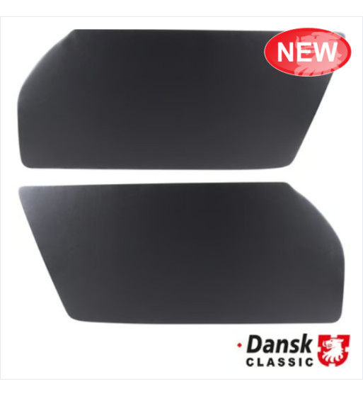Interior door panel set with black vinyl lining, left/right