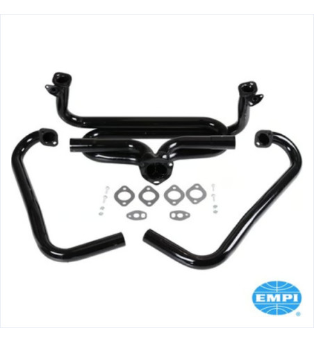 Manifold. Eliminates heat exchangers. Fits Empi 00-3366-0 and 00-3368-0. Made of steel with black paint