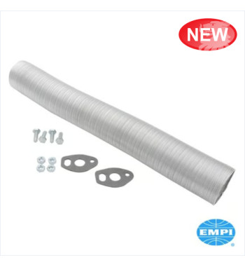 Exhaust system, 1 3/8 tubing, with two tail pipes. Made of stainless steel