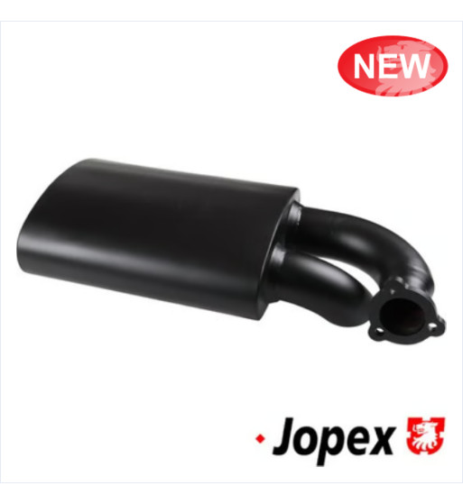 Exhaust system, Sport, 4 into 1 merged collector, Ø38 mm OD pipes, with one tail pipe in right side wing. Including mounting kit