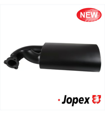 Exhaust system, Sport, 4 into 1 merged collector, Ø38 mm OD pipes, with one tail pipe in right side wing. Including mounting kit