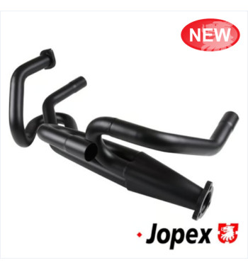 Exhaust system, Sport, 4 into 1 merged collector, Ø38 mm OD pipes, with one tail pipe in right side wing. Including mounting kit