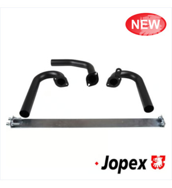 Exhaust system, Sport, 4 into 1 merged collector, Ø38 mm OD pipes, with one tail pipe in right side wing. Including mounting kit