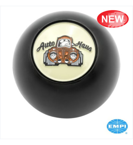Gear shift knob with AutoHaus logo, universal with 4 thread variations