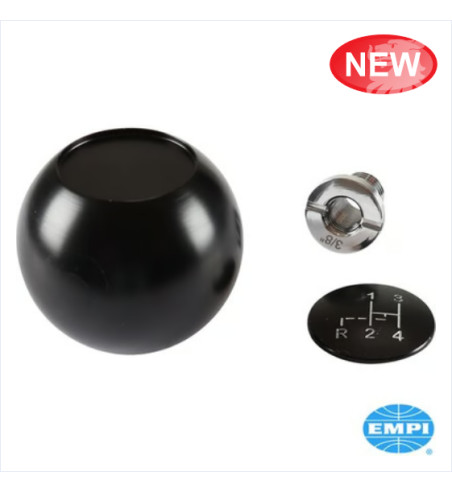 Gear shift knob with shift pattern, universal with 4 thread variations