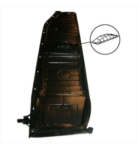 Floor pan with seat bucket, Heavy Duty, left