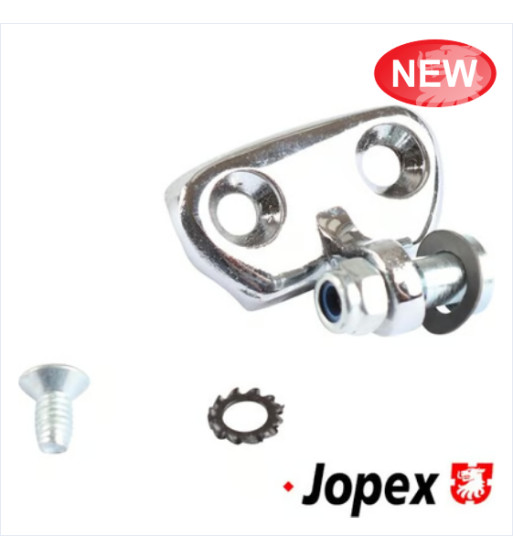 Base plate for rear quarter window latch. Including hardware