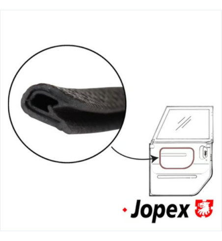 Beading for door pocket, black, length 1.1 m. 4 pieces needed per car