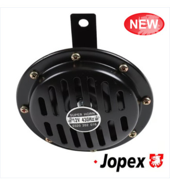 Horn, 12 V, Bosch style, black, without E-mark