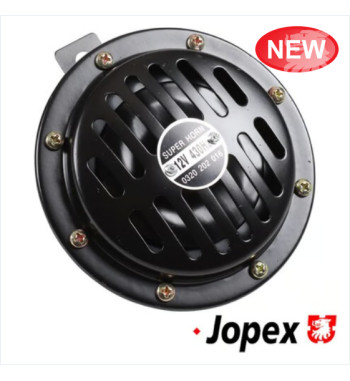 Horn, 12 V, Bosch style, black, without E-mark