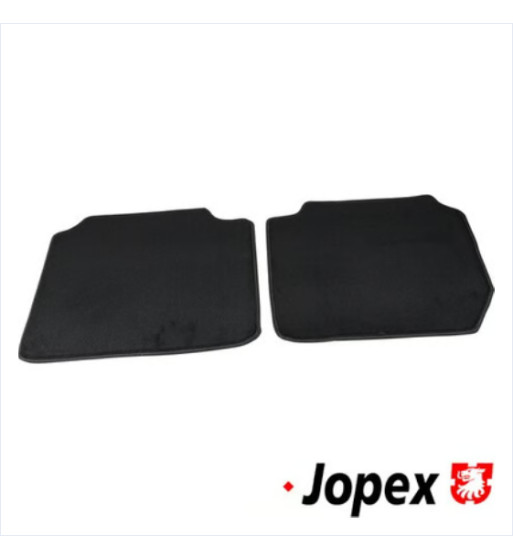 Floor mat set, front/rear, black, 4 pieces