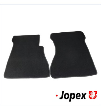 Floor mat set, front/rear, black, 4 pieces