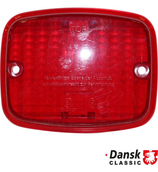 Lens for fog lamp, rear, red, left/right, without E-mark. NOT STREET LEGAL IN EU