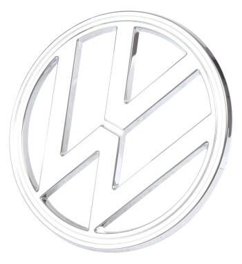 Emblem, front, VW, chromed