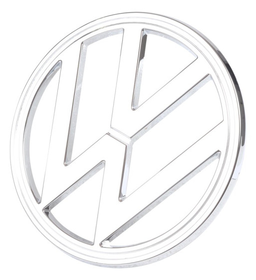 Emblem, front, VW, chromed