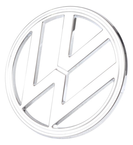 Emblem, front, VW, chromed