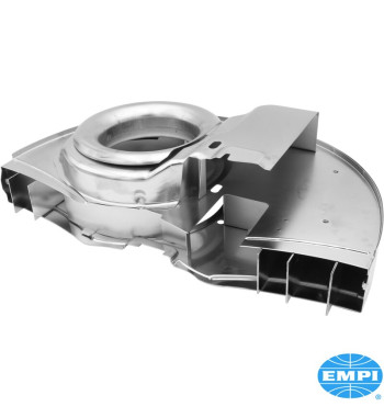 Super fan shroud without air ducts and with Doghouse, 36 HP style, chrome
