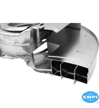 Super fan shroud without air ducts and with Doghouse, 36 HP style, chrome