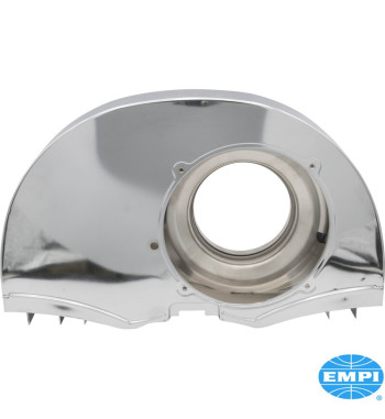 Super fan shroud without air ducts and with Doghouse, 36 HP style, chrome