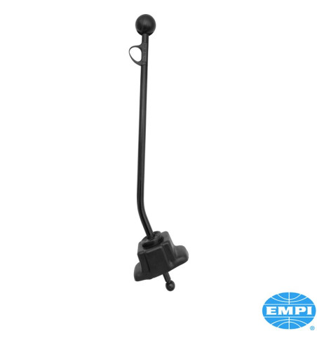 Trigger gear shift, black powder finish with black knob, extra long, overall length 23 1/2