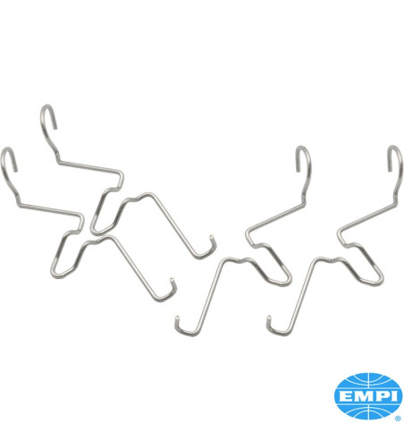 Anti rattle clip set, 4 pieces. Fits Empi no. 22-2296-0