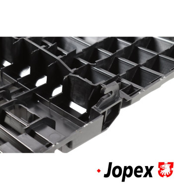 Radiator grille without hole for emblem