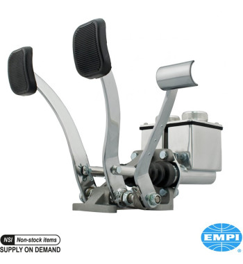 Pedal assembly with throttle pedal, 3/4 clutch and 7/8 brake, fitting size is 1/8 NPT