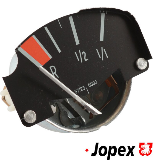 Fuel gauge, black surface
