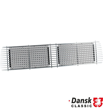 Ventilation grille for engine, silver
