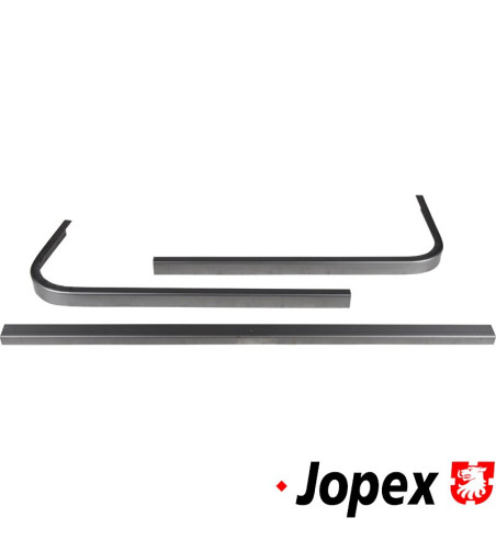 Rear side window frame repair panel set, 3 pieces, left