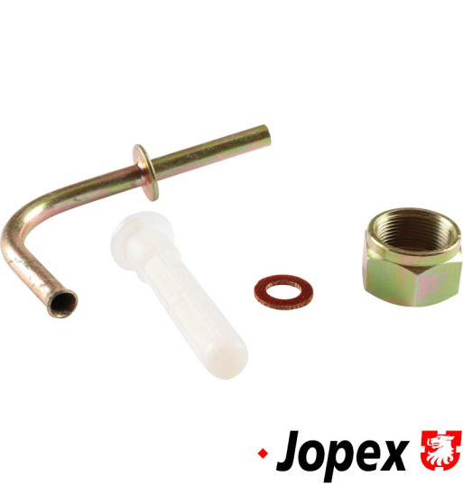 Fuel tank outlet pipe set with filter